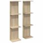 Preview: Wandregal 2 Stk. Sonoma-Eiche 22 x 15 x 100 cm Holzwerkstoff