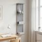Preview: ARDEBO.de - Wandregal Sonoma-Grau 22 x 15 x 100 cm Holzwerkstoff