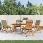 Preview: ARDEBO.de - Verstellbare Klappst?hle mit Kissen, 4-teilig, Massivholz Teak