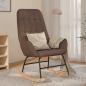 Preview: ARDEBO.de - Schaukelstuhl Taupe Stoff