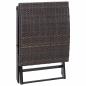 Preview: Klapphocker Poly Rattan Braun