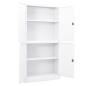 Preview: Büroschrank Weiß 90x40x180 cm Stahl