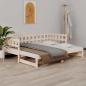 Preview: ARDEBO.de - Tagesbett Ausziehbar 2x(80x200) cm Massivholz Kiefer