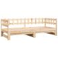 Preview: Tagesbett Ausziehbar 2x(80x200) cm Massivholz Kiefer