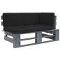 Preview: ARDEBO.de - Outdoor-Ecksofa Paletten Kiefernholz Imprägniert Grau