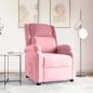 Preview: ARDEBO.de - Relaxsessel Rosa Samt