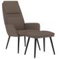 Preview: Relaxsessel mit Hocker Taupe Stoff