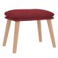 Preview: Relaxsessel mit Hocker Weinrot Samt