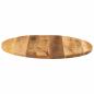 Preview: Tischplatte Ø 80x1,5 cm Rund Raues Massives Mangoholz