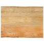 Preview: ARDEBO.de - Tischplatte mit Baumkante 80x60x2,5 cm Massivholz Mango