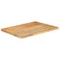 Preview: Tischplatte mit Baumkante 80x60x2,5 cm Massivholz Mango