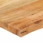 Preview: Tischplatte mit Baumkante 80x60x2,5 cm Massivholz Mango