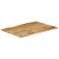 Preview: Tischplatte mit Baumkante 90x80x2,5 cm Massivholz Mango