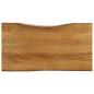 Preview: ARDEBO.de - Tischplatte mit Baumkante 120x60x2,5 cm Massivholz Mango