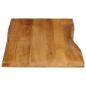 Preview: Tischplatte mit Baumkante 120x60x2,5 cm Massivholz Mango