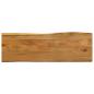 Preview: ARDEBO.de - Tischplatte mit Baumkante 120x40x3,8 cm Massivholz Mango