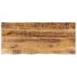 Preview: ARDEBO.de - Tischplatte 140x60x2,5 cm Baumkante Massivholz Raues Mangoholz