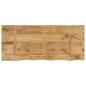 Preview: Tischplatte 140x60x2,5 cm Baumkante Massivholz Raues Mangoholz