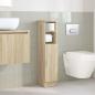 Preview: Badezimmerschrank mit Rollenhalter Sonoma-Eiche 20,5x22x90 cm