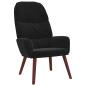 Preview: Relaxsessel mit Hocker Schwarz Samt