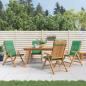 Preview: ARDEBO.de - Verstellbare Klappst?hle mit Kissen, 4-teilig, Massivholz Teak
