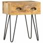 Preview: ARDEBO.de - Nachttisch 40x30x50 cm Mango Massivholz