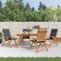 Preview: ARDEBO.de - Verstellbare Klappst?hle mit Kissen, 4-teilig, Massivholz Teak