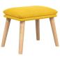 Preview: Relaxsessel mit Hocker Senfgelb Stoff