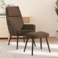 Preview: ARDEBO.de - Relaxsessel mit Hocker Braun Stoff