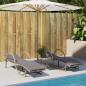 Preview: ARDEBO.de - Sonnenliegen 2 Stk. mit Auflagen Beige Poly Rattan