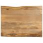 Preview: ARDEBO.de - Tischplatte mit Baumkante 110x80x2,5 cm Massivholz Mango