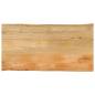 Preview: ARDEBO.de - Tischplatte mit Baumkante 120x60x3,8 cm Massivholz Mango
