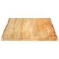 Preview: Tischplatte mit Baumkante 60x60x3,8 cm Massivholz Mango