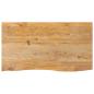 Preview: ARDEBO.de - Tischplatte mit Baumkante 120x60x2,5 cm Massivholz Mango