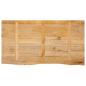 Preview: Tischplatte mit Baumkante 120x60x2,5 cm Massivholz Mango