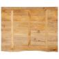 Preview: Tischplatte mit Baumkante 110x80x2,5 cm Massivholz Mango