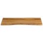 Preview: Tischplatte mit Baumkante 120x60x3,8 cm Massivholz Mango