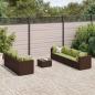 Preview: ARDEBO.de - 8-tlg. Garten-Lounge-Set mit Kissen Braun Poly Rattan