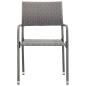 Preview: Garten-Essstühle 4 Stk. Stapelbar Grau Polyrattan