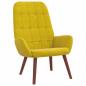 Preview: Relaxsessel mit Hocker Gelb Samt