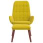 Preview: Relaxsessel mit Hocker Gelb Samt