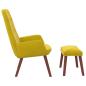 Preview: Relaxsessel mit Hocker Gelb Samt