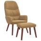 Preview: Relaxsessel mit Hocker Braun Samt