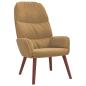Preview: Relaxsessel mit Hocker Braun Samt