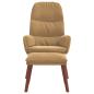 Preview: Relaxsessel mit Hocker Braun Samt