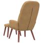 Preview: Relaxsessel mit Hocker Braun Samt