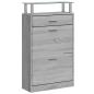 Preview: Schuhschrank Grau Sonoma 63x24x104 cm Holzwerkstoff