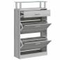 Preview: Schuhschrank Grau Sonoma 63x24x104 cm Holzwerkstoff