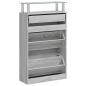Preview: Schuhschrank Grau Sonoma 63x24x104 cm Holzwerkstoff