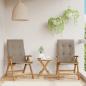Preview: ARDEBO.de - Klappstühle mit Kissen, 2 Stück, Massivholz Teak
